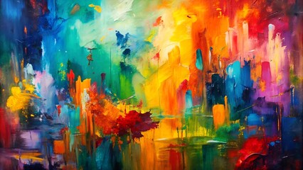 Fototapeta premium A Captivating Blend of Colors in Abstract Art AI generated