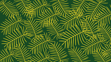 seamless gold framework and structure leaves pattern background, floral motive design, Tropical leaf Wallpaper, Luxury nature leaves pattern design.