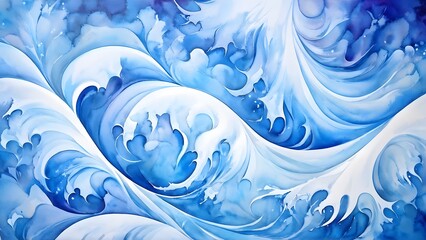 abstract blue background with waves