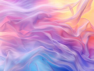 Obraz premium A soft blend of pastel colors flowing gracefully, creating a dreamy abstract background that evokes tranquility and elegance.