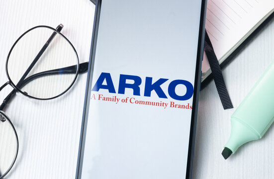 New York, USA - 1 August 2024: Arko Logo on Phone Screen, Company Icon on Display