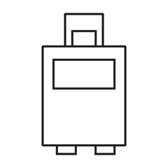 Luggage icon. Luggage trolley line icon. Suitcase bag sign. Baggage claim symbol. Vector . EPS 10/AI