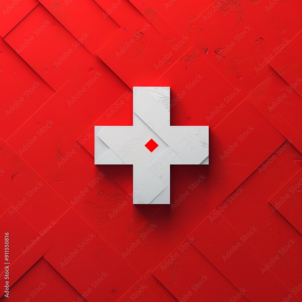 Poster this modern, minimalist design of the swiss flag features clean lines and focuses on the simplicity 