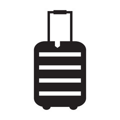 Luggage icon. Luggage trolley line icon. Suitcase bag sign. Baggage claim symbol. Vector . EPS 10/AI