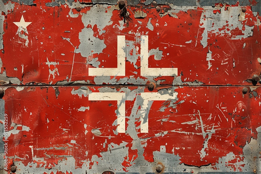 Poster this modern, minimalist design of the swiss flag features clean lines and focuses on the simplicity 