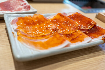 Japanese Beef slice for Yakiniku or sukiyaki or hot pot