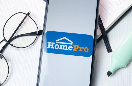 New York, USA - 1 August 2024: Home Product Center HomePro Logo on Phone Screen, Company Icon on Display