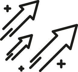 Growth icon. Success sign. Linear style.