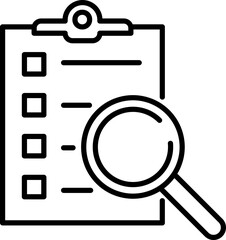 Check list icon. Revision icon.