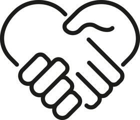 Obraz premium Handshake icon. Success sign. Linear style.