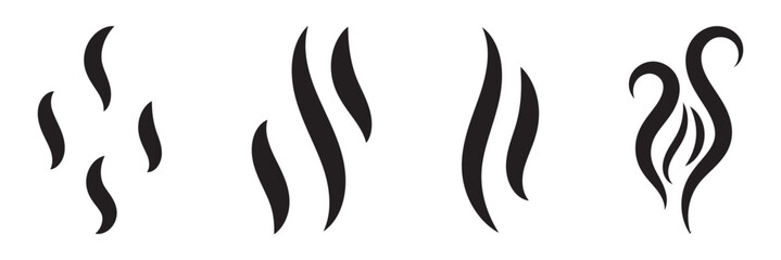 Smoke, steam, cloud logo collection. Set of smoke logo in a flat design. Aromas vaporize icons