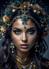 portrait of a woman with mask