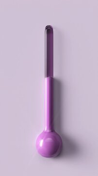 Warm and cold temperature. Mercury into thermometer rises from cold to heat and from blue to red indicator. Background that changes color too. Climatic change, weather, fever measurement. Vertical