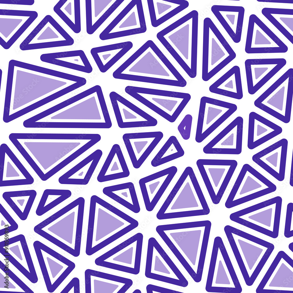 Poster tileable abstract background with rounded solid shapes in frames. features large triangles in a one-