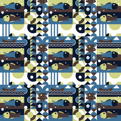 Flat poster illustration with colorful theme 