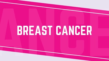 Breast Cancer Awareness Animation with Pink Background for October Awareness