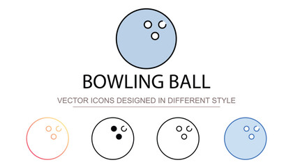 Bowling Ball  icon design with white background stock illustration