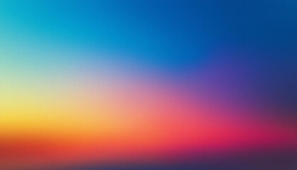 Naklejka premium Abstract Gradient Blur Background. Vivid Transition from Cool Blue to Warm Orange, Fading into Soft Purple, Representing the Blend of Serenity and Energy in a Smooth, Dreamlike Color Spectrum