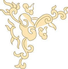 vector sketch illustration silhouette design wall decoration traditional vintage ethnic ornament