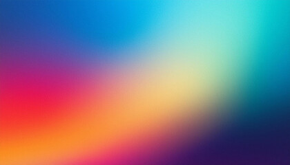 Obraz premium Abstract Gradient Blur Background. Vivid Transition from Cool Blue to Warm Orange, Fading into Soft Purple, Representing the Blend of Serenity and Energy in a Smooth, Dreamlike Color Spectrum