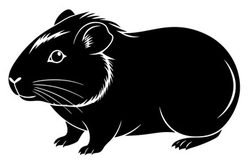 Obraz premium guinea pig silhouette, Guinea Pig vector illustration