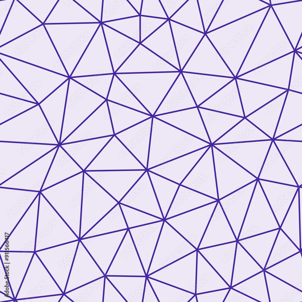 Poster triangles vector pattern in deep purple color. compact triangles with light line weight. repeatable 