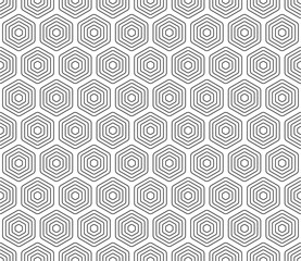 Geometric shapes background. Charcoal color on matching background. Rounded stacked hexagons mosaic cells. Hexagonal cells. Seamless pattern. Tileable vector illustration.