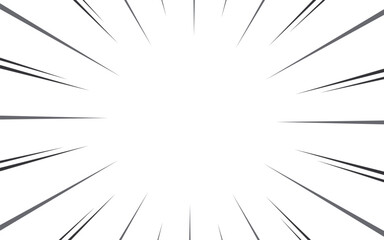 Radial lines background for comic books. Manga speed frame, superhero action, explosion background. Vector illustration
