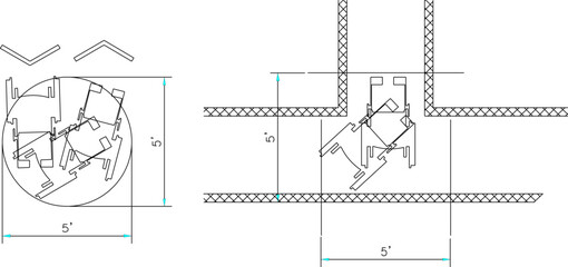 Vector sketch illustration of a standard design silhouette for people with disabilities