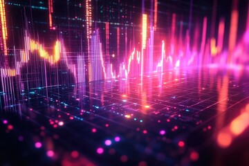 Futuristic Cryptocurrency Trading with Digital Finance Concepts