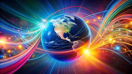 Digital Symphony: An Abstract Tapestry of Technology  Generative AI