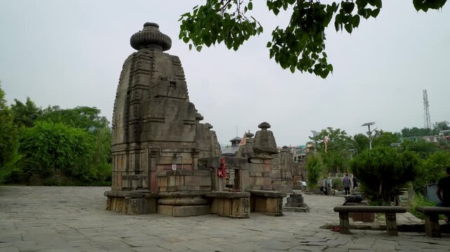 Baijnath Temple Complex, with the main Shiva Temple surrounded by 17 smaller shrines, all built in Nagara style and maintained by the Archaeological Survey of India.