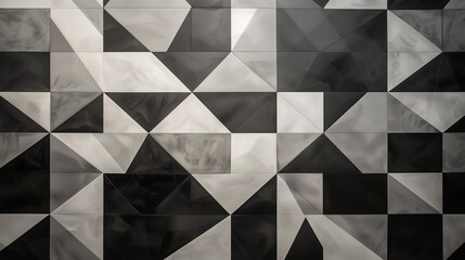 Obraz premium Geometric Patterned Background in Black, Grey, and White, High Quality, Modern Design