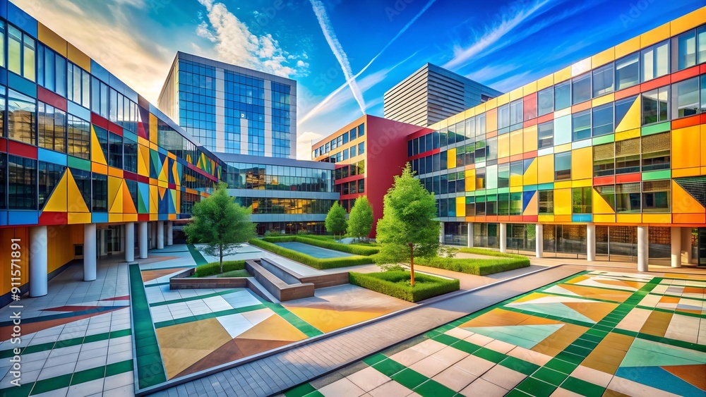Poster a symphony of knowledge: the architectural tapestry of a modern university campus generative ai