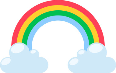 Rainbow icon. Weather symbol. Flat style.