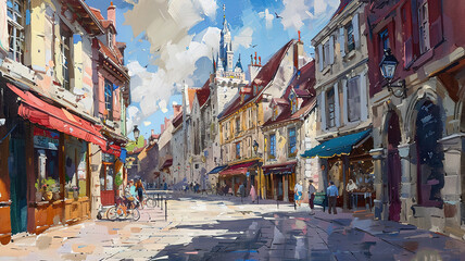 Fototapeta premium Generous Spectacular scenery of a French Riviera road and Cultural Heritage