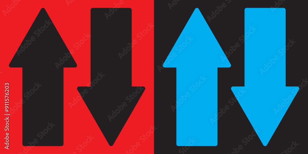 Poster vector up and down arrow flat style. up and down arrows icon vector. eps 10.