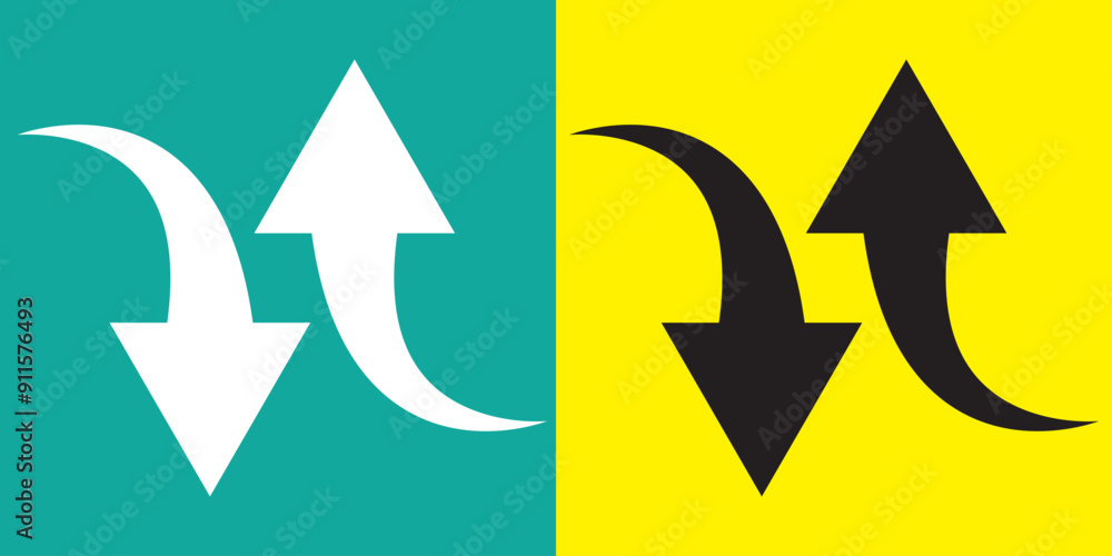 Aufkleber vector up and down arrow flat style. up and down arrows icon vector. eps 10.