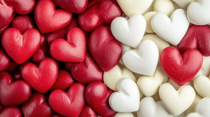 Colorful heart-shaped candies for romantic occasions