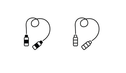 Skipping Rope icon design with white background stock illustration