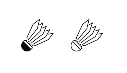 Shuttlecock icon design with white background stock illustration