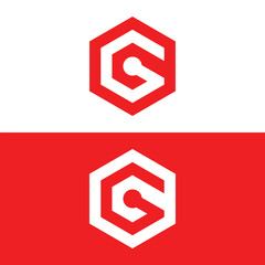 Hexagon G letter logo design vector