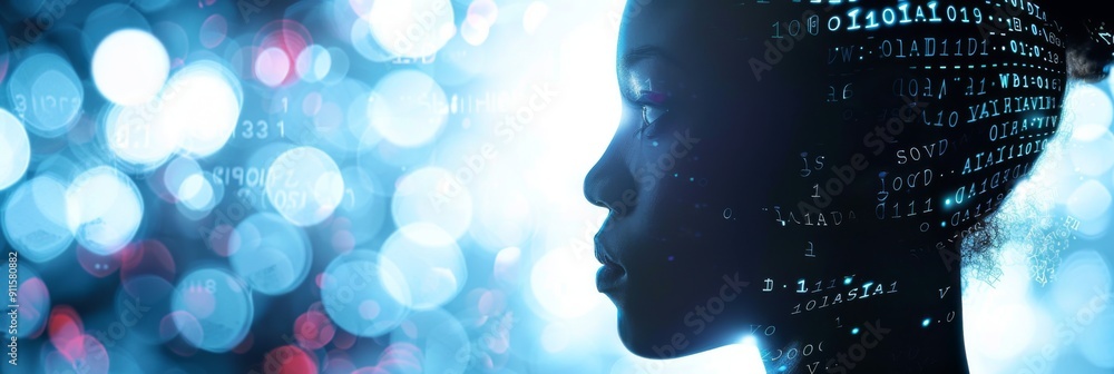 Poster tackling artificial intelligence threats to consumer data: a mixed-race it expert's perspective