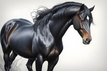 Black Horse Portrait