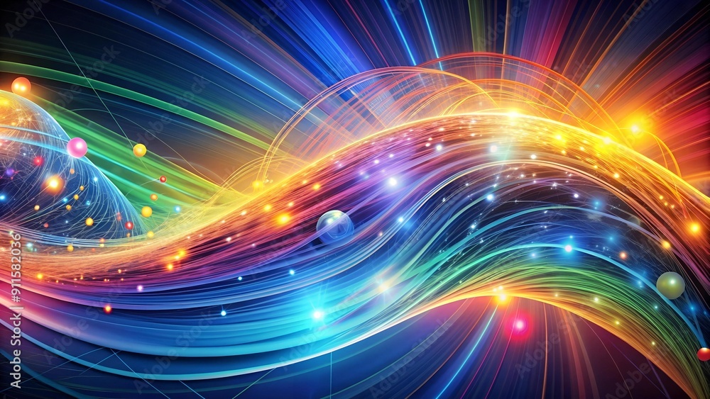 Poster digital symphony: an abstract tapestry of technology generative ai