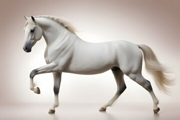 Obraz premium White Horse in Motion