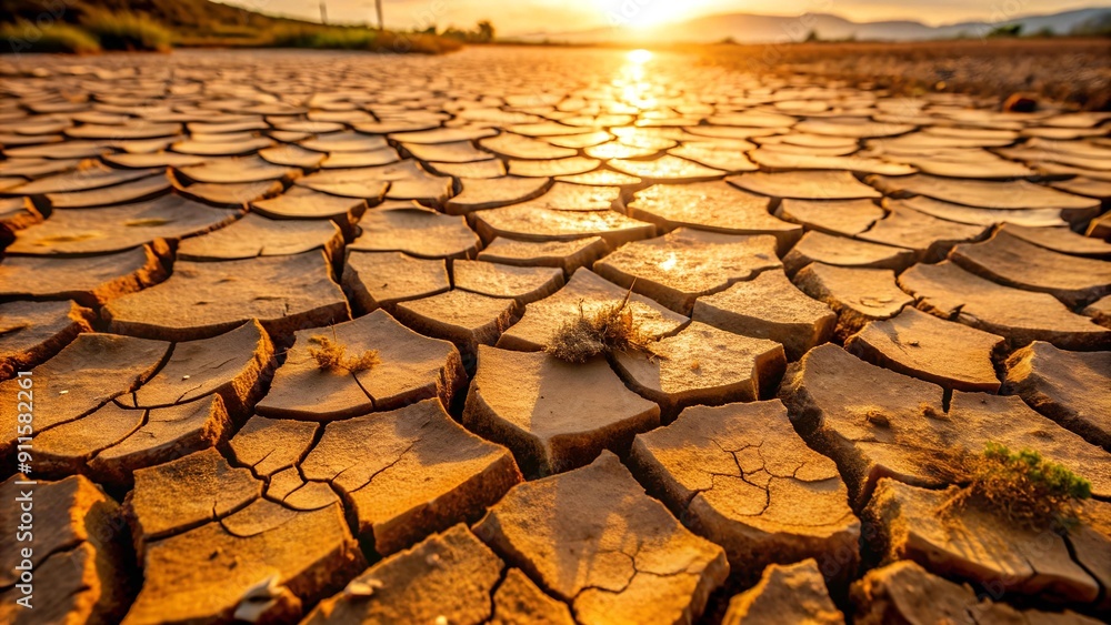 Poster parched earth: a visual representation of dehydration generative ai
