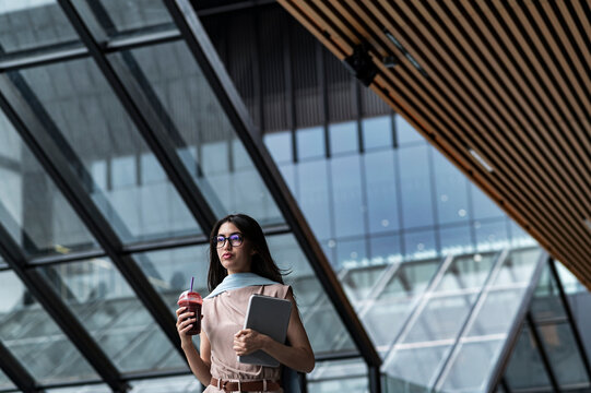 Creative freelancer looking forward with healthy lifestyle