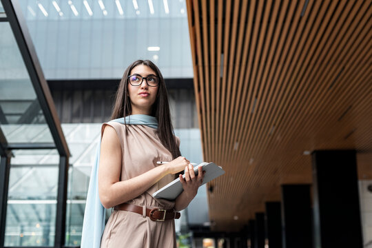 Ambitious Woman Entrepreneur Leading in Business Environment