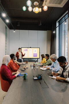 Engaging presentation creative workspace modern office